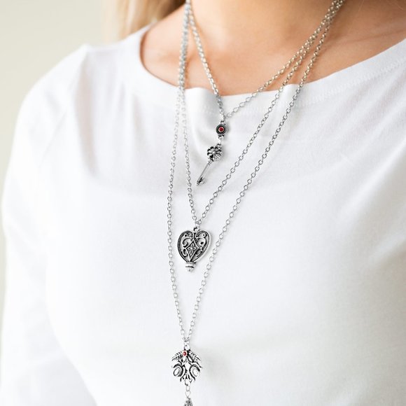Love Opens All Doors Red Necklace